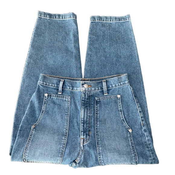 MADEWELL NWOT Balloon Jeans in Greene Wash Blue Workwear Edition-Size 27W - Picture 8 of 14